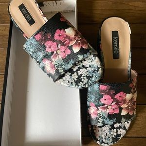 Floral print mule